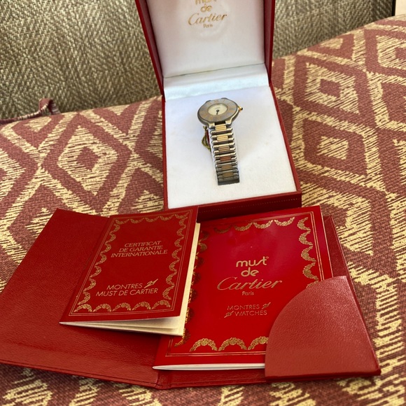 Cartier Watch  Must 21 27mm Women's Cream X Silver - Picture 2 of 9